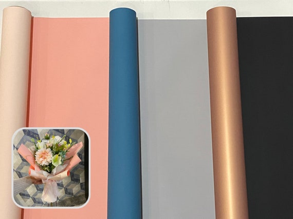 Korean Style Waterproof Wrapping Paper for Flower Design Double Sided 15  Yards 