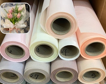 Papier d'emballage de style coréen doux non tissé pour bouquets de fleurs et cadeaux 20 mètres