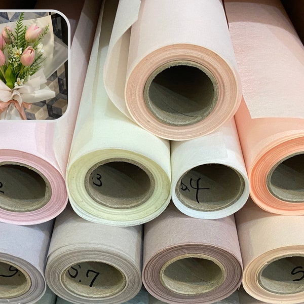 Korean Style Wrapping Paper Soft Non Woven for Flower Bouquets and Gifts 20 Yards