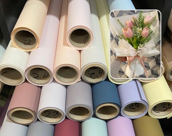 Korean Style Wrapping Paper Waterproof Thick For flower Bouquets and Gifts 15 Yards