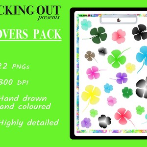 Clovers Pack - Digital Stickers - Digital Planner (Notability/GoodNotes)