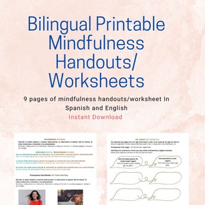 Apostilas e planilhas de mindfulness bilíngues