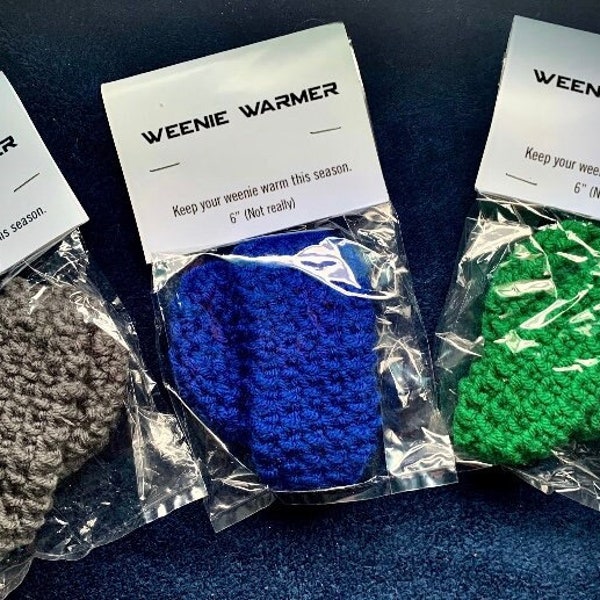 Weenie Warmer Gag Gift Package Set (3+ pcs) Prepackaged in Brown Bag Ready to ship