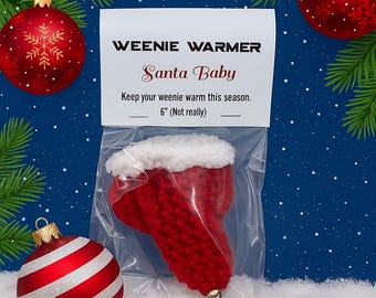 Santa Baby Edition Best selling Weenie Warmer gag gift great for stocking stuffers, white elephant gift exchanges, and secret Santa