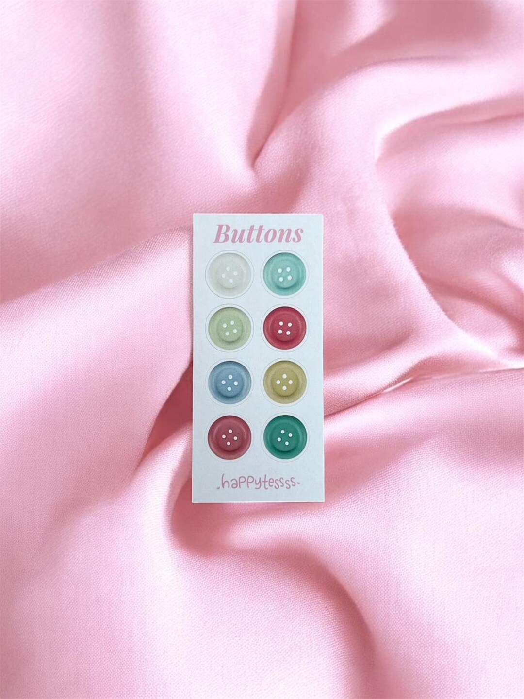 Mini Sticker Sheet Buttons Colorful Cozy Stickers - Etsy