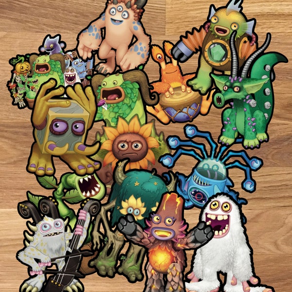 My Singing Monster Sticker - Waterproof sticker - Water Bottle Sticker - trip - Disney