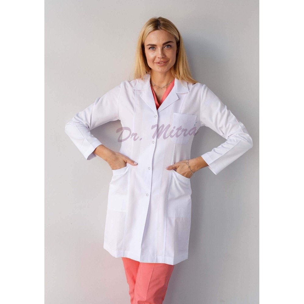 white lab coat half sleeve