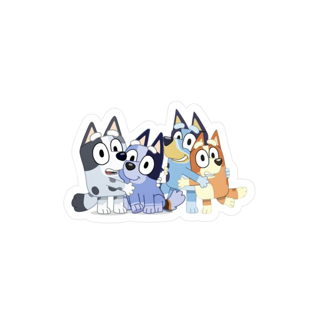 thumbnail image 2 of Bluey And Bingo Sitting Vinyl Bumper Sticker - Multiple Sizes Available 2 of 6
