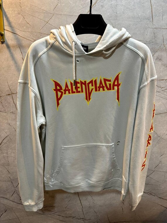 S-balenciaga Metal Hoodie Vintage Sweatshirt Unisex Designer - Etsy Israel