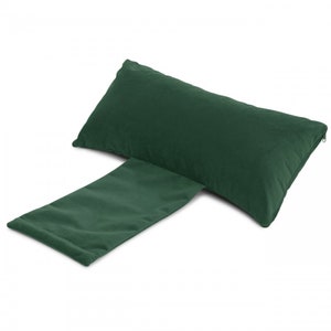 Attachable Headrest with weight - ideal for wedge, armchair and sofa -attachable - 45x20 cm - removable&washable cover - green color