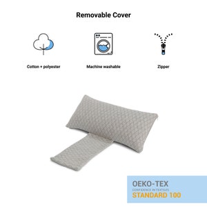 Cushion with weight attachable for wedges and sofas color checkered gray washable cover zdjęcie 2