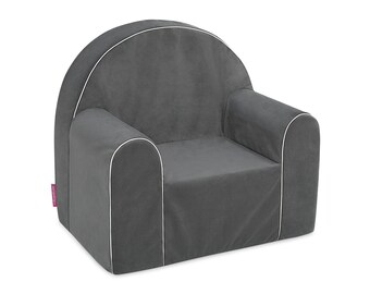 Sponge Seat for kids - 2 to 6 years old - Midi size - Grey Color - Perfect Comfy Seat - Certified material - Washable cover