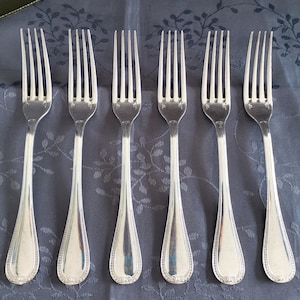 Christofle Malmaison 6 large silver-plated table forks