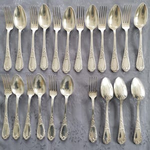 Ercuis Art Nouveau Silver Plated Metal Cutlery Set