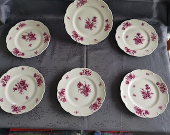 Haviland Limoges 6 Porcelain Dinner Plates 25cm