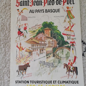 original poster Basque Country Saint Jean Pied de Port A.Steinmann very rare