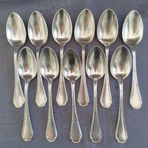 Ercuis Trianon 11 dessert spoons in silver metal