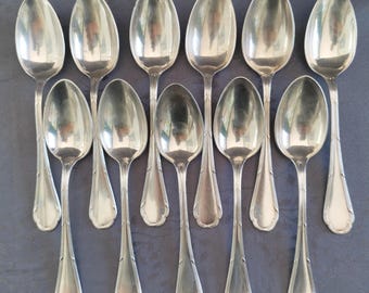 Lot De 6 Couteaux Ercuis Louis XV - Métal Argenté, Lames Inox - Art De La Table