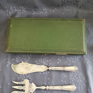 silver fish serving cutlery, Minerva, Rococo Louis XV model