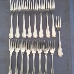 Ercuis Trianon 17 silver-plated dessert and cake forks