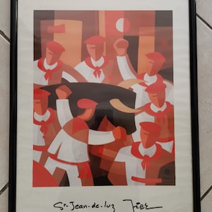 PIER lithograph from 2003 Encierro painter Basque country