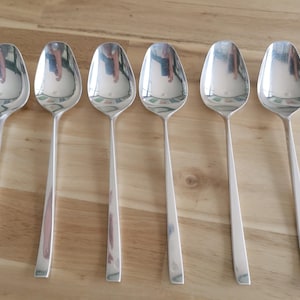 Ercuis Horizon 6 large silver-plated table spoons