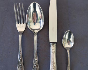 Ercuis Louis XV silver plated cutlery set