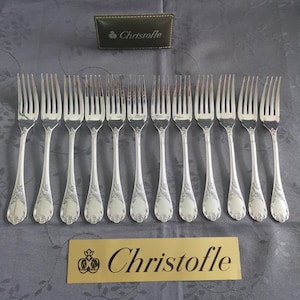 Christofle Marly 12 silver-plated fish forks