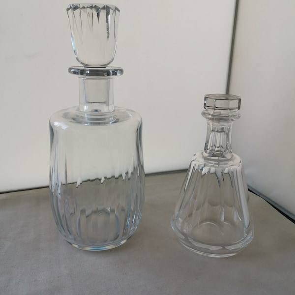 Baccarat 2 carafes a liqueur et whisky en cristal