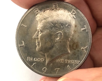 Pièce de collection, demi-dollar John F. Kennedy 1971 D