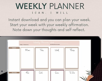 Digital Weekly Planner | iPad Planner | Goodnotes Planner | Undated Digital Planner