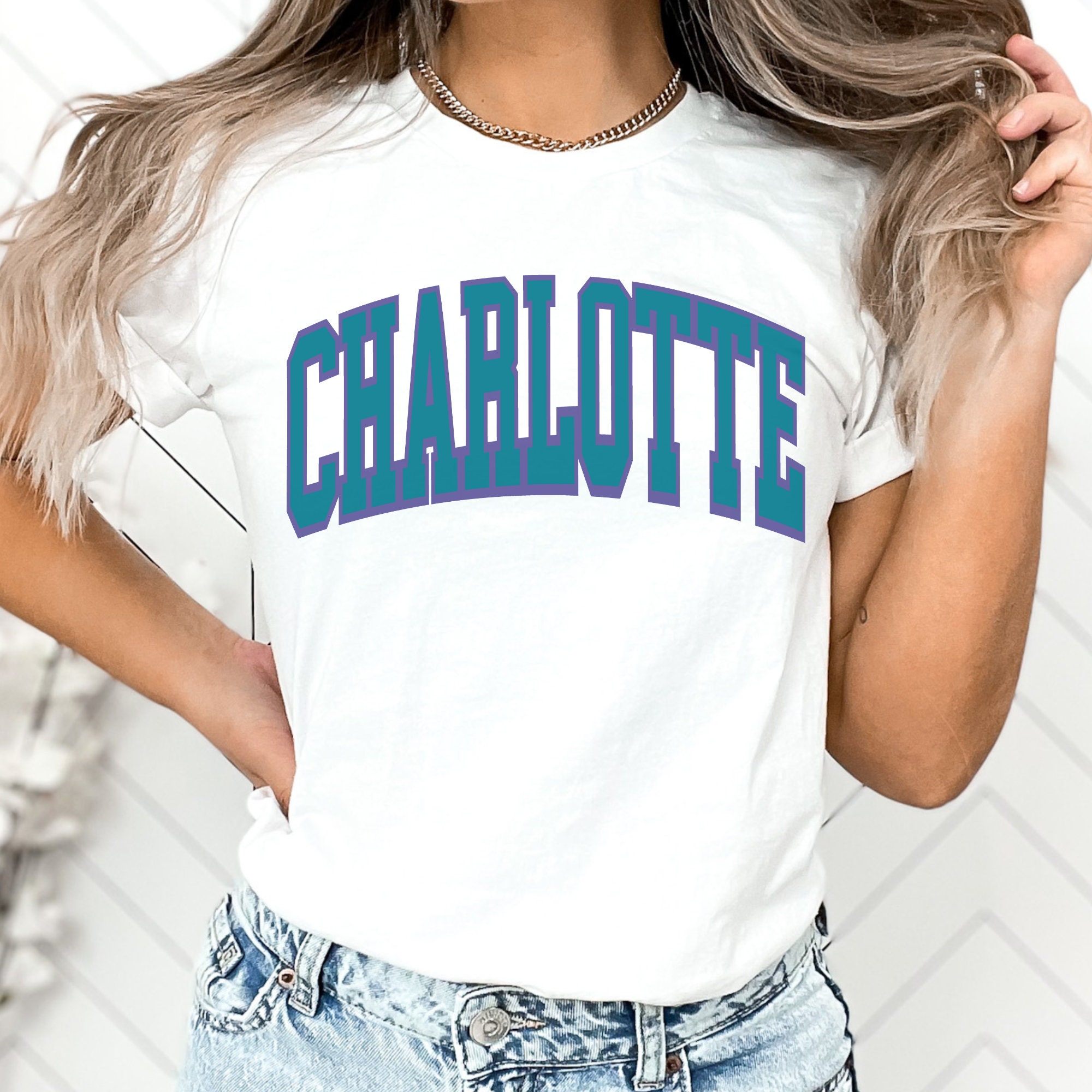 Vintage Charlotte Hornets Shirt Aerial Assault Big Logo Full Art Tee mens XL