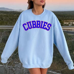 Chicago Cubs Repurposed Adjustable Crop Sweatshirt 