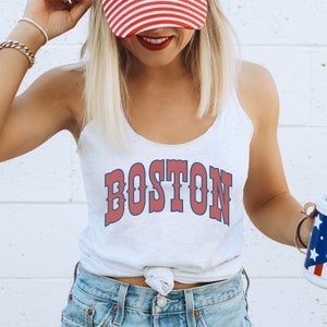 Vintage Boston Red Sox Baseball Shirt Cropped Boston Red Sox