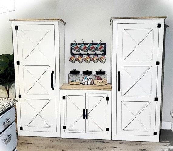 Farm style pantry cabinet deals