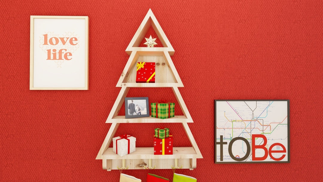 Christmas Tree Shelf Plan, DIY Plans, Indoor Plans, Etsy