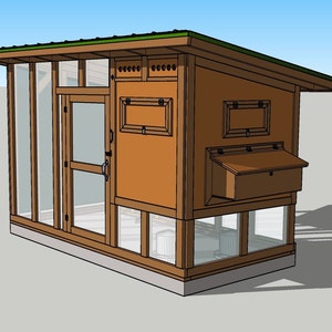 Wooden Modern Chicken Coop Build Plan, PDF File, Instant Download, Shelter Plans, Out Door Plans,