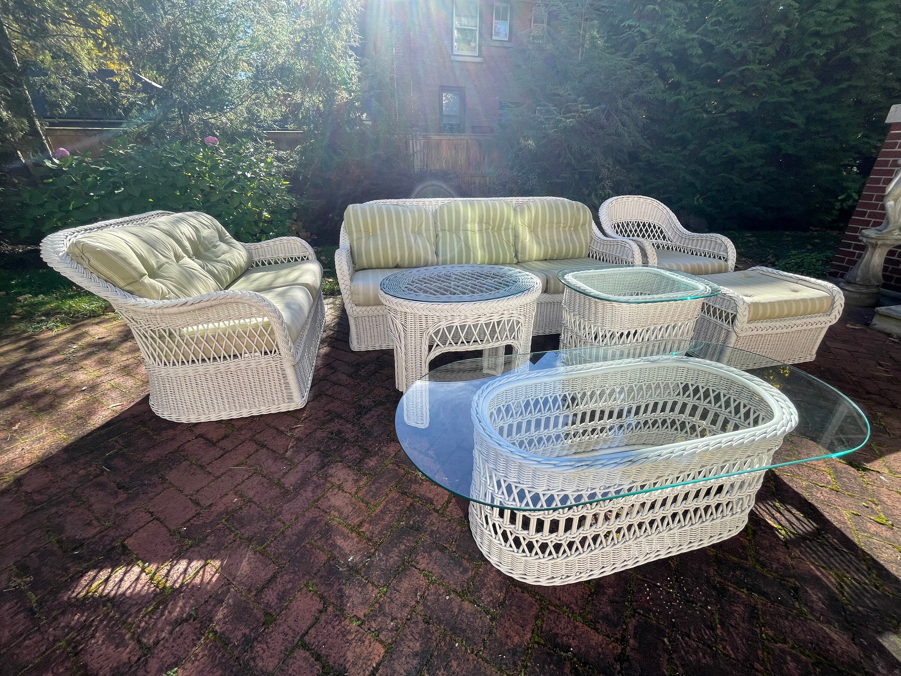 Vintage Wicker Coffee Table Henry Link Rattan White Coffee Table Rattan White Palm Beach Henry