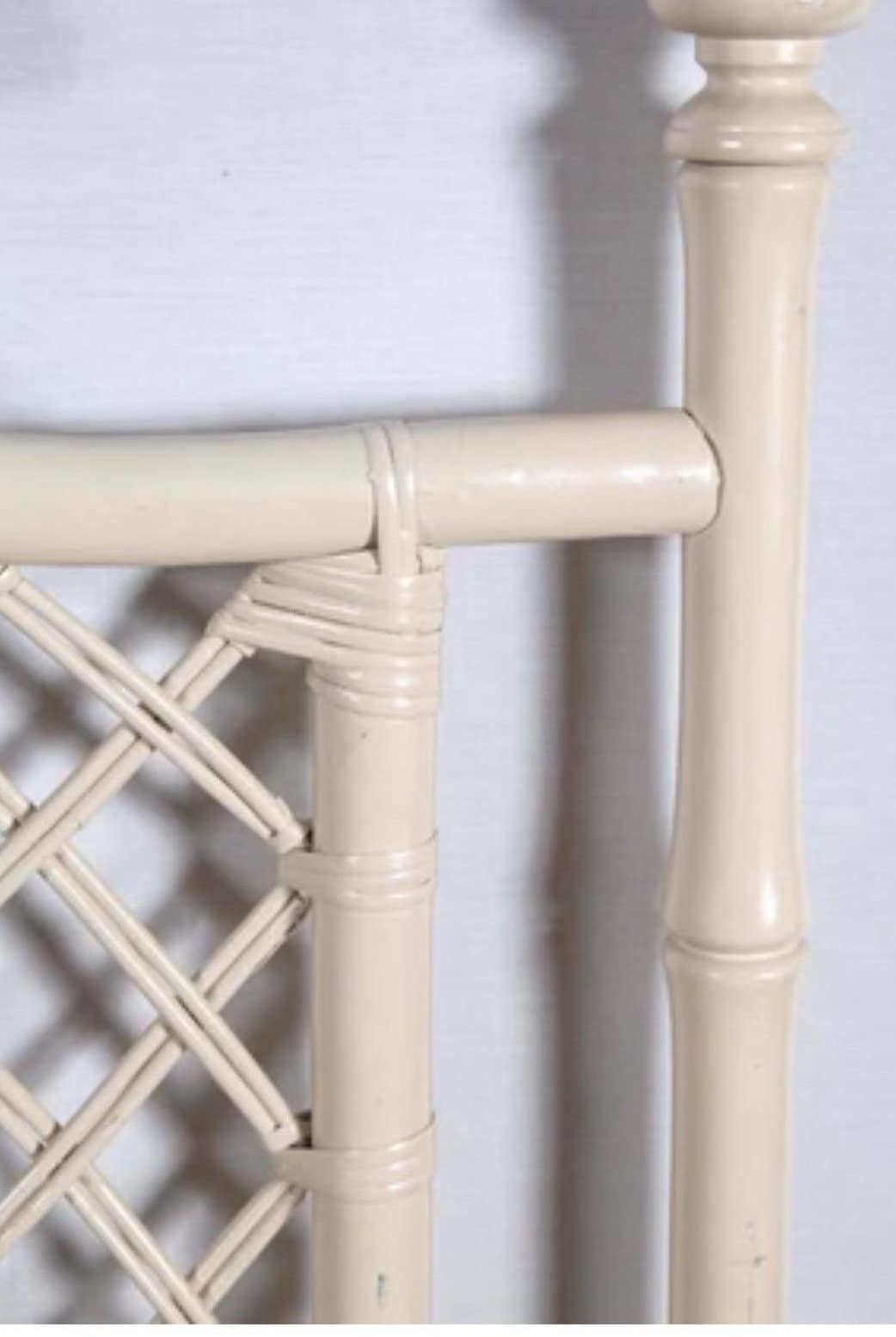 Ficks Reed Pagoda Rattan Twin Headboard Chippendale White Pagoda Iconic ...