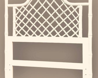 Ficks Reed Pagoda Rattan Twin Headboard Chippendale White Pagoda Iconic Ficks Reed Coastal Bedroom Twin Headboard Faux Bamboo