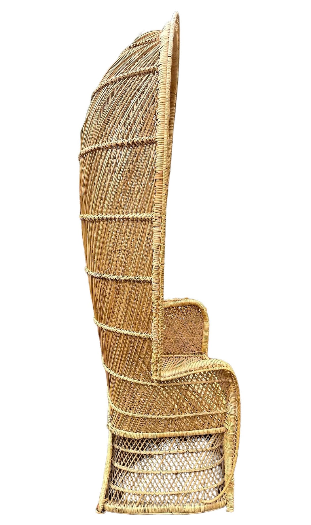 Vintage Wicker Peacock Back Wicker Chair Vintage Wicker Canopy