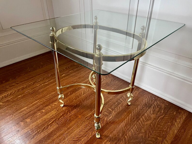 Vintage Side Table Palm Beach End Table Labarge Table Brass Vintage