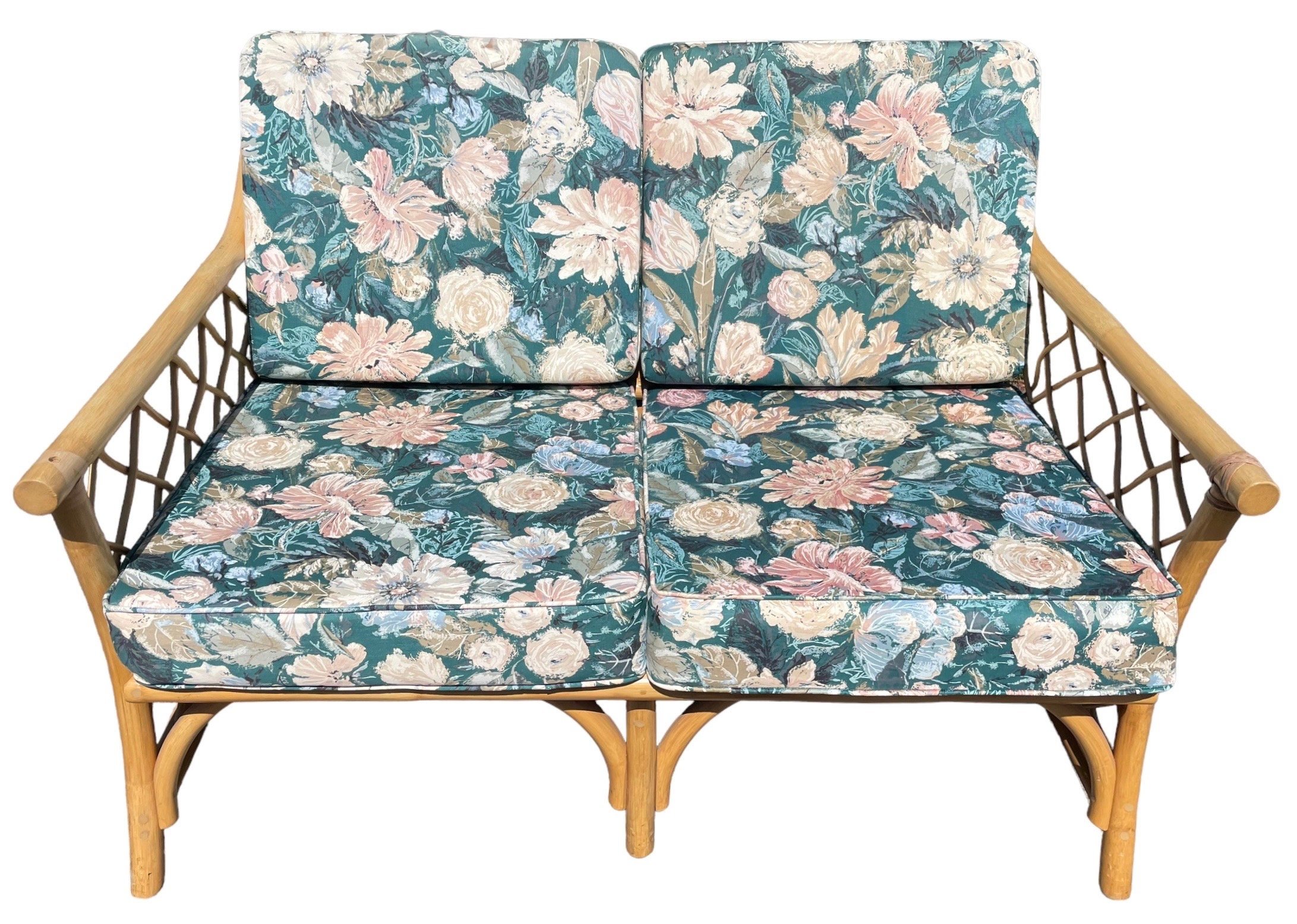 Vintage Rattan Couch Ficks Reed Style Patio Furniture Rattan Porch ...
