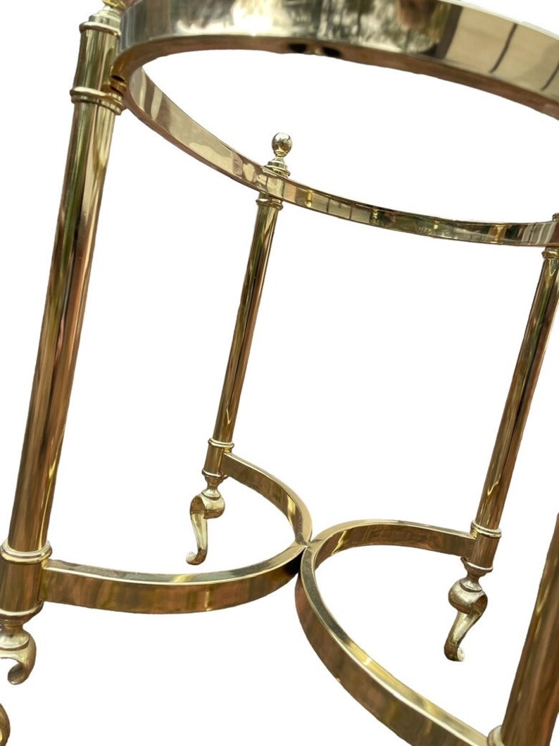 Vintage Side Table Palm Beach End Table Labarge Table Brass Vintage Hollywood Regency Table