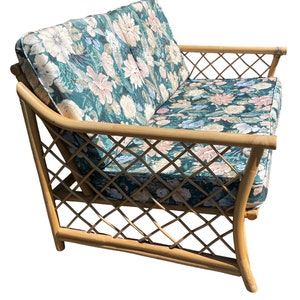 Vintage Rattan Couch Ficks Reed Style Patio Furniture Rattan Porch Furniture Palm Beach Lanai Sofa