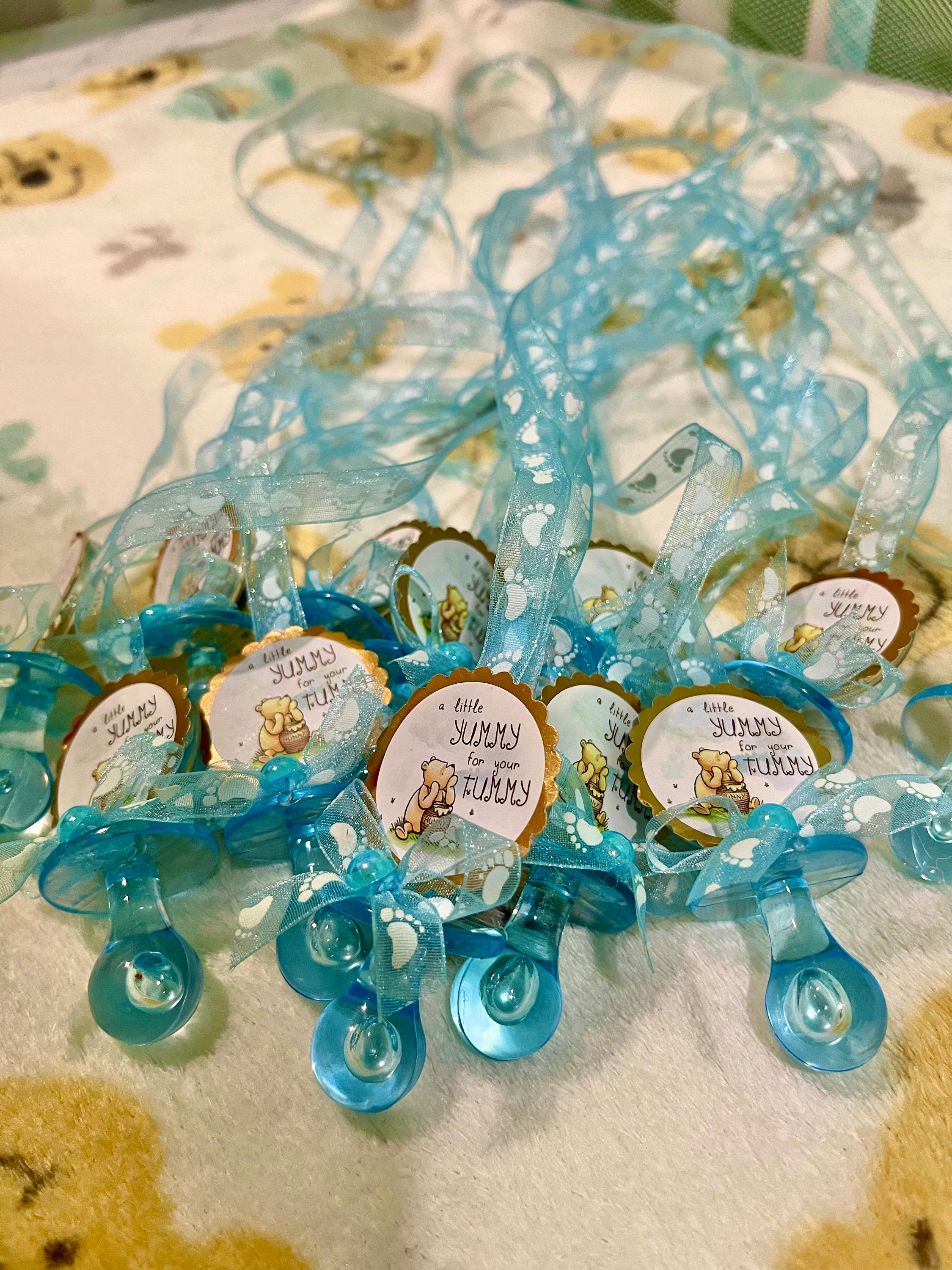 Cute Winnie the Pooh Baby Shower Pacifiers Necklaces/Party Favors/Gifts/Decorations for Boys & Girls