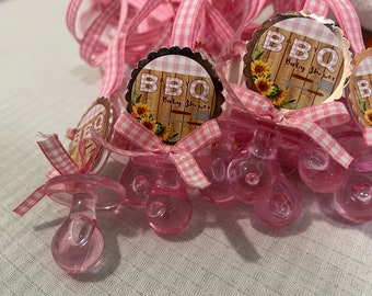 Cute B-B-Q themed Baby Shower Pacifiers Necklaces/Party Favors/Gifts/Decorations for Boys & Girls