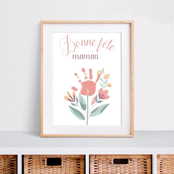 Affiche empreinte à imprimer fleur