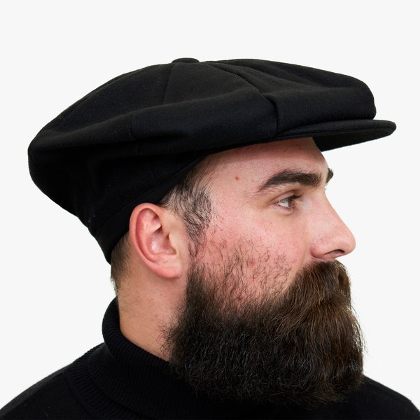 Black Newsboy Hat Etsy UK