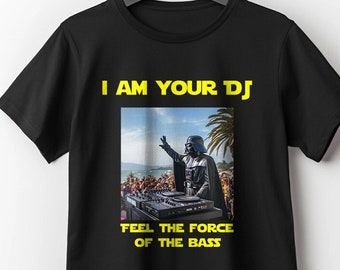 DJ Dark Vador Star Wars T-Shirt | T-shirts vintage | T-shirt Star Wars | T-Shirt Vador | T-shirt de fête | Femmes + Hommes | Vacances